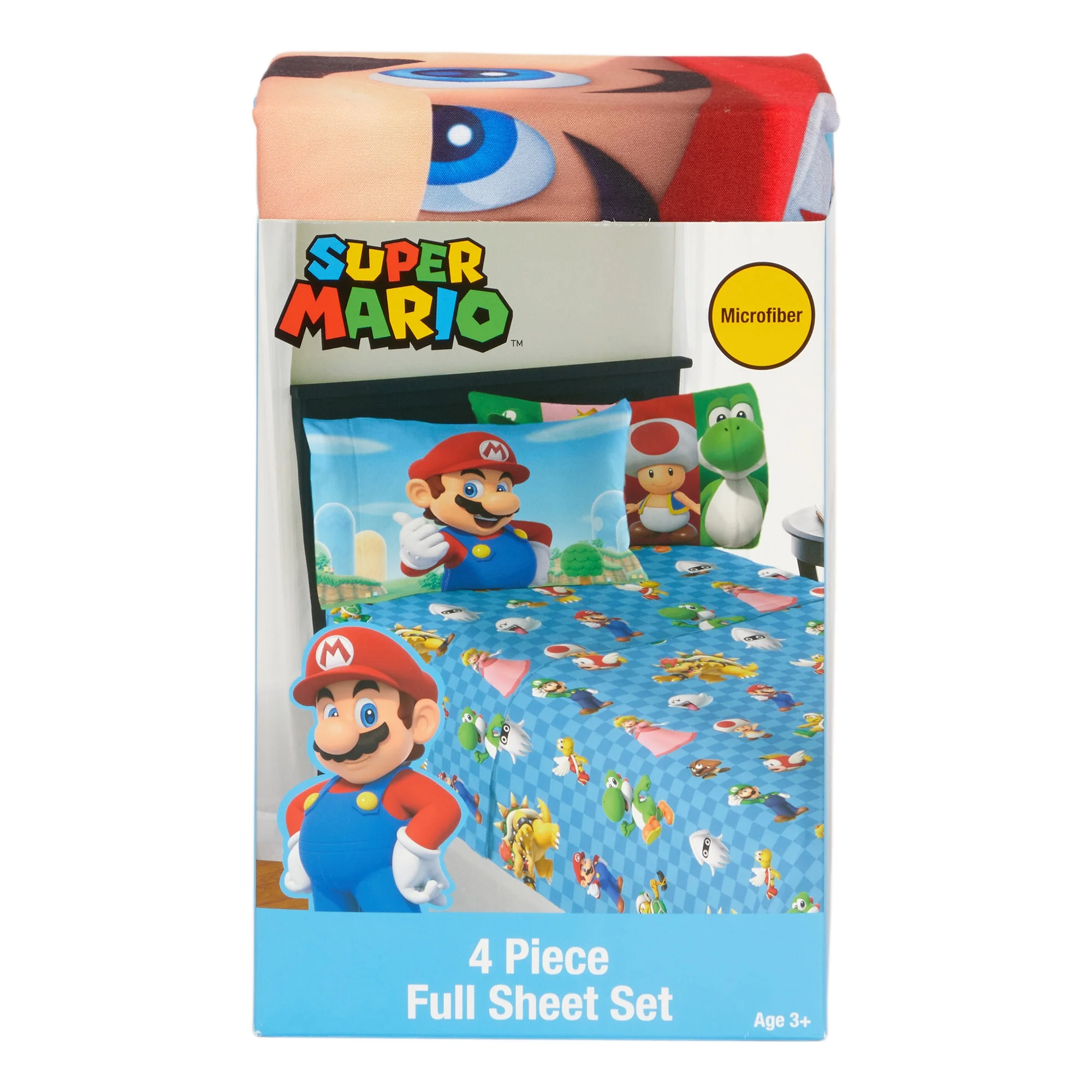 Juego De Sabana Tamaño Matrimonial 4 Pz Mario Bros