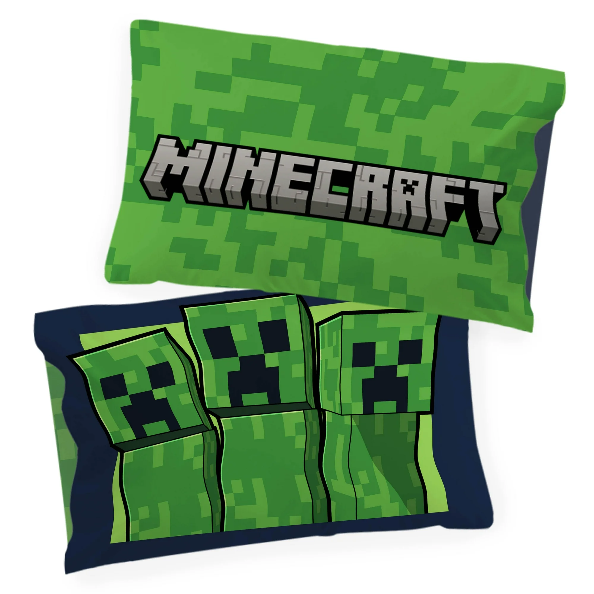 Juego Cama Minecraft Queen Edredon 2 Vistas Sabanas 7pz