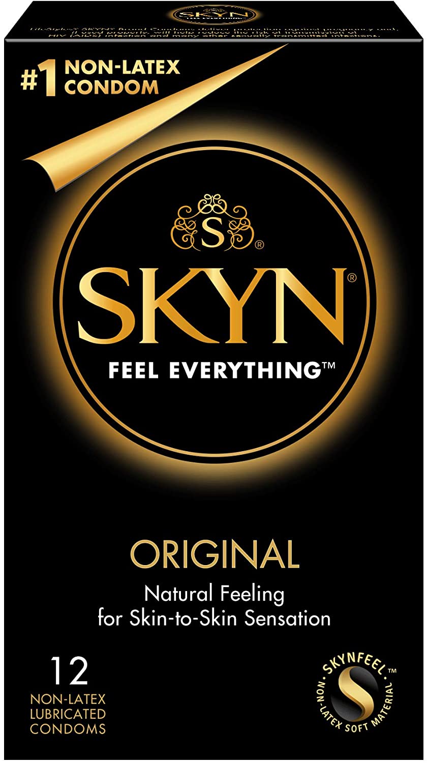 Condones Skyn 12pz Lubricados Sin Latex Sensacion Natural
