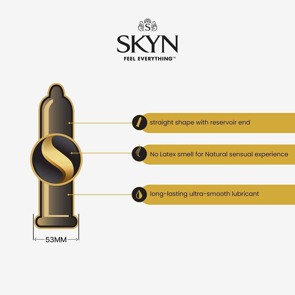 Condones Skyn 12pz Lubricados Sin Latex Sensacion Natural