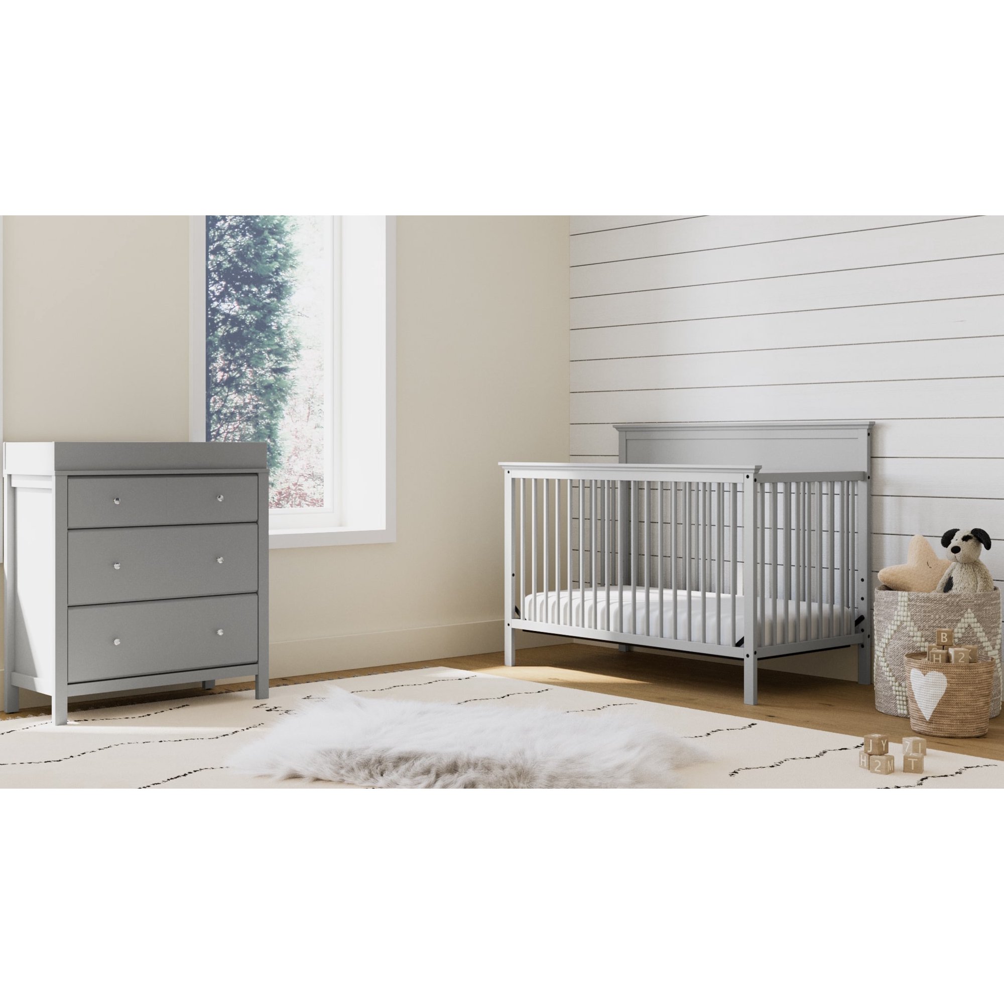 Cuna Storkcraft Horizon convertible 5 en 1 Gris