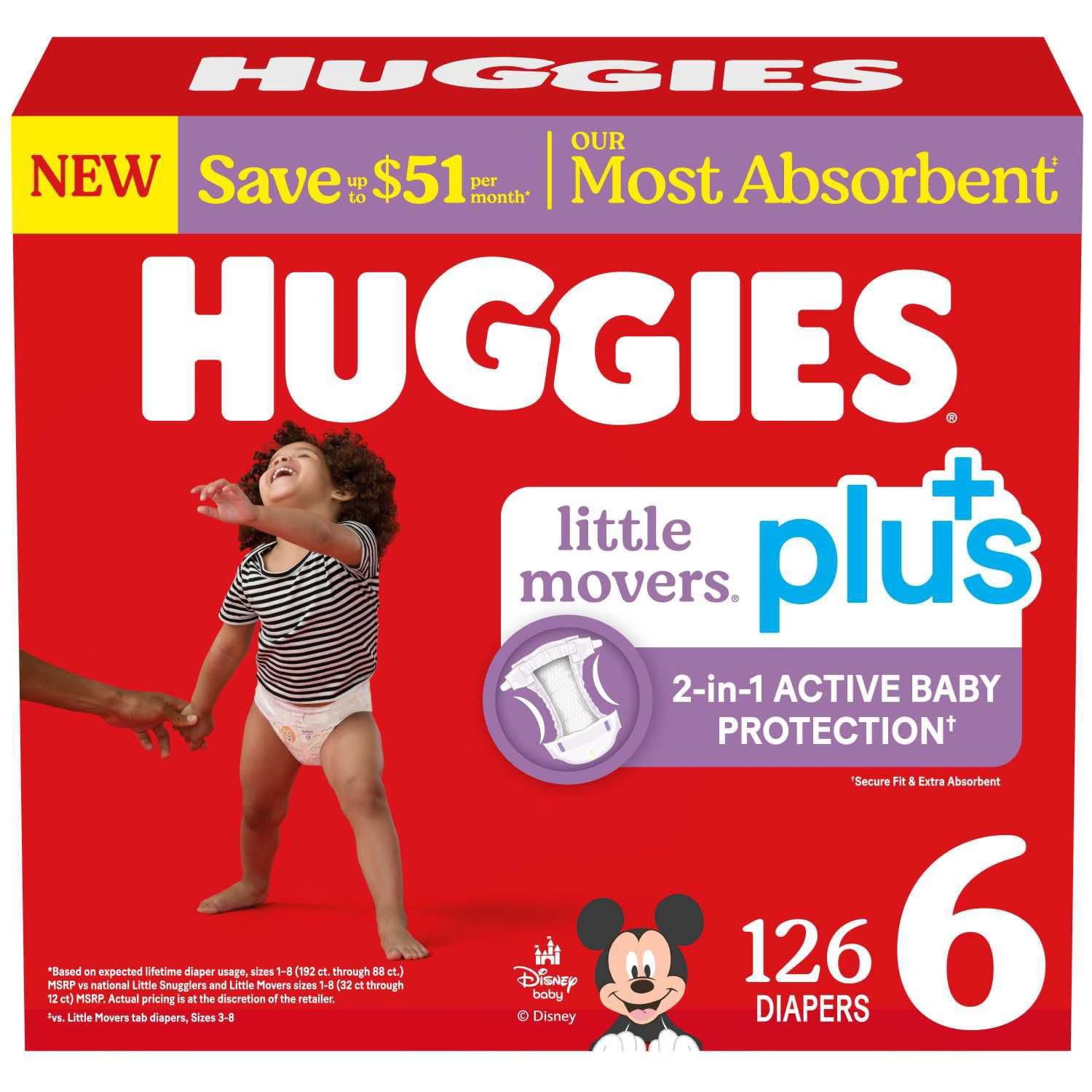 pañales 126pz huggies etapa 6 little movers plus 15.9kg