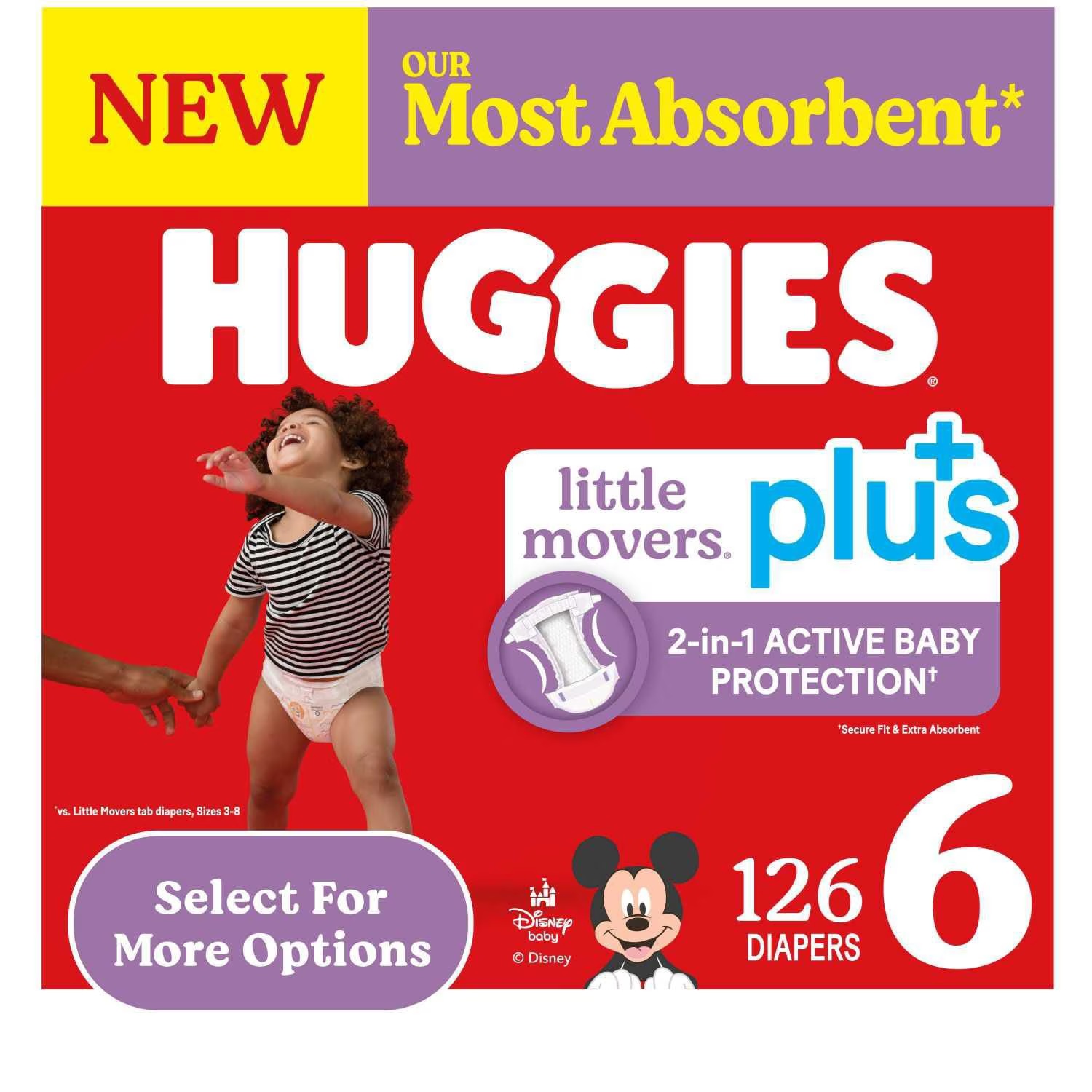 pañales 126pz huggies etapa 6 little movers plus 15.9kg